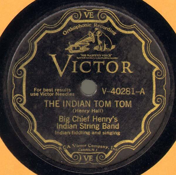 Album cover art for "The Indian Tom Tom" by Big Chief Henry’s Indian String Band