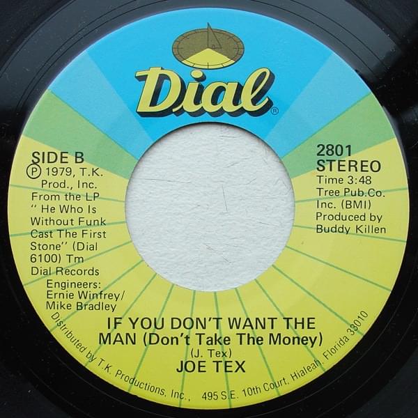 Album cover art for "If You Don’t Want The Man (Don’t Take The Money)" by Joe Tex