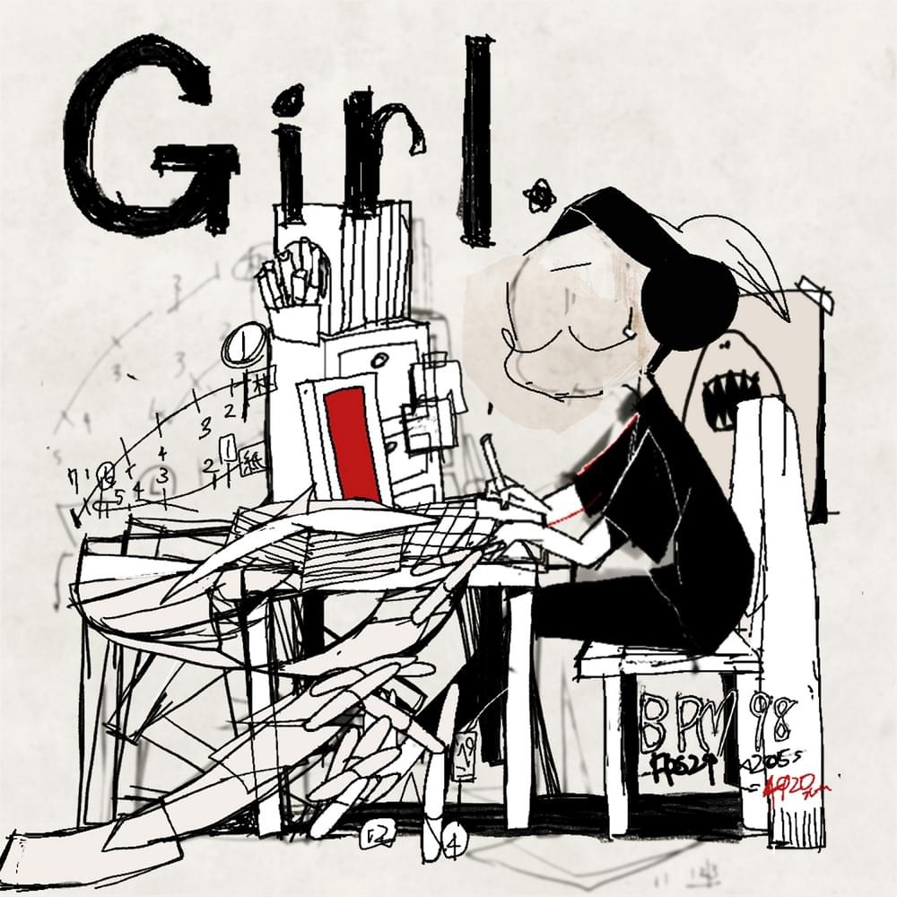 Album cover art for "Girl." by 神山羊 (YOH KAMIYAMA)
