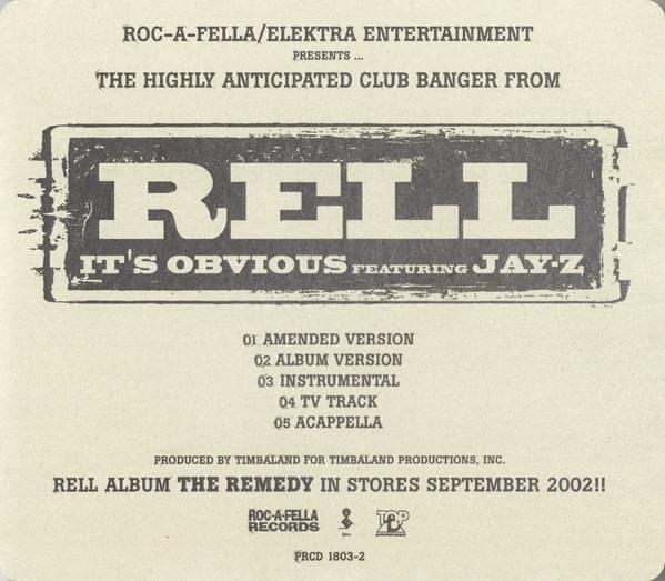 It’s Obvious by Rell