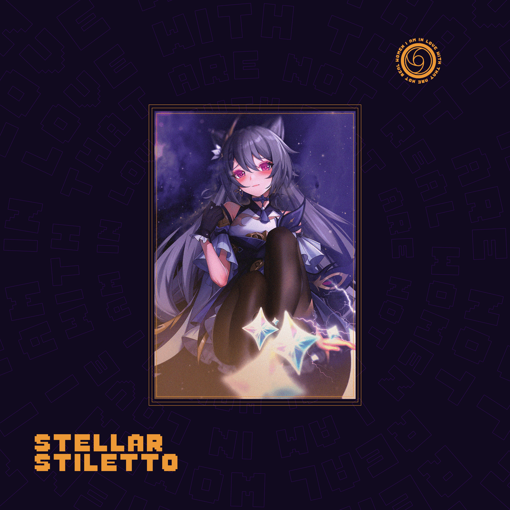 Album cover art for "Stellar stiletto" by pdr dax & DayumDahlia