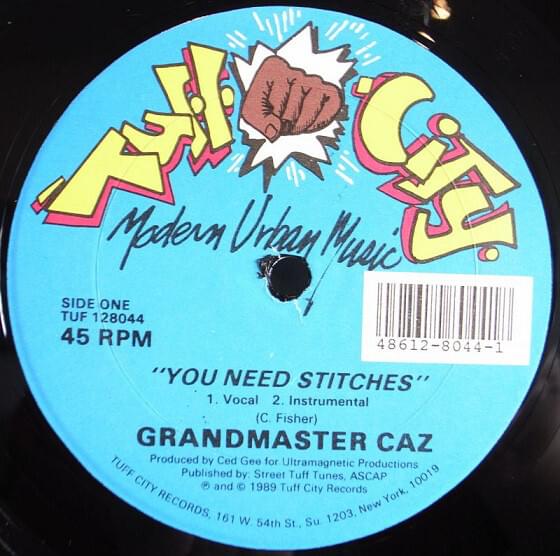 Album cover art for "You Need Stitches" by Grandmaster Caz