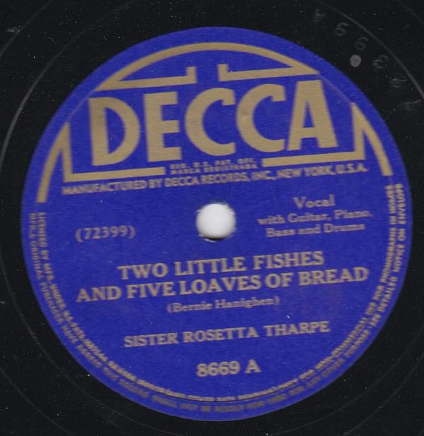 Album cover art for "Two Little Fishes and Five Loaves of Bread" by Sister Rosetta Tharpe