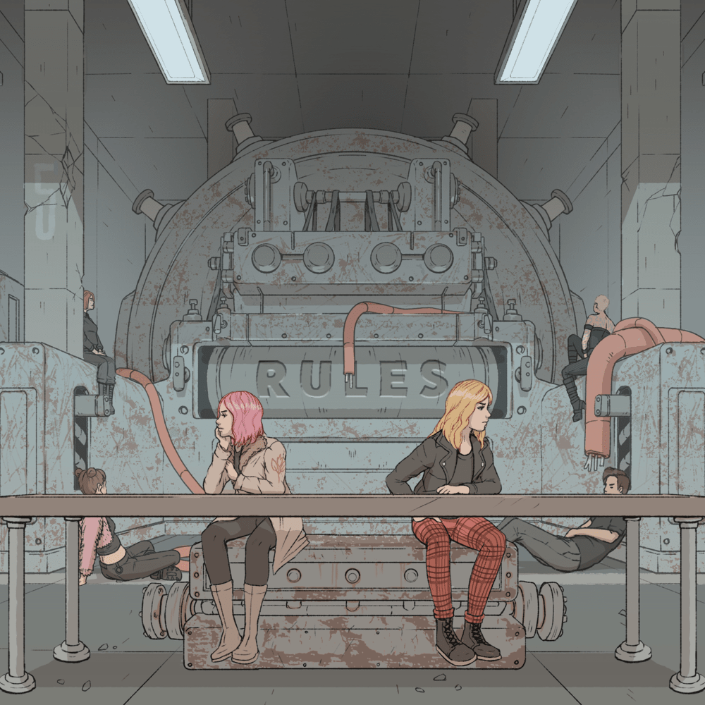 Album cover art for "RULES" by AViVA