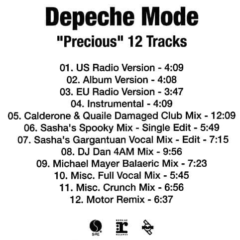 Album cover art for "Precious [Radio Version]" by Depeche Mode