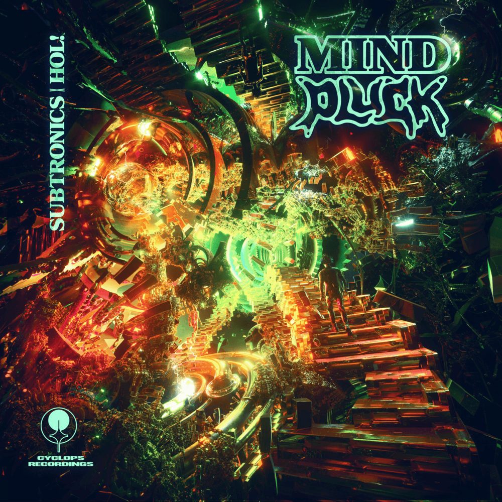 Album cover art for "Mind Pluck" by Subtronics