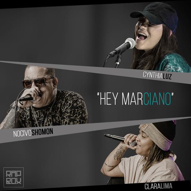Album cover art for "Hey Marciano" by Cynthia Luz & Clara Lima & Nocivo Shomon