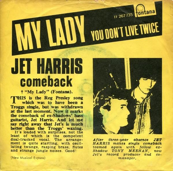 Album cover art for "My Lady" by Jet Harris