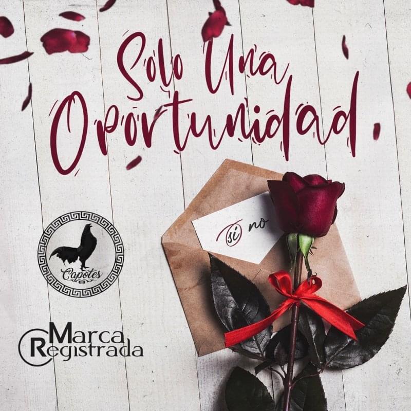 Album cover art for "Sólo Una Oportunidad" by Grupo Marca Registrada & Capotes