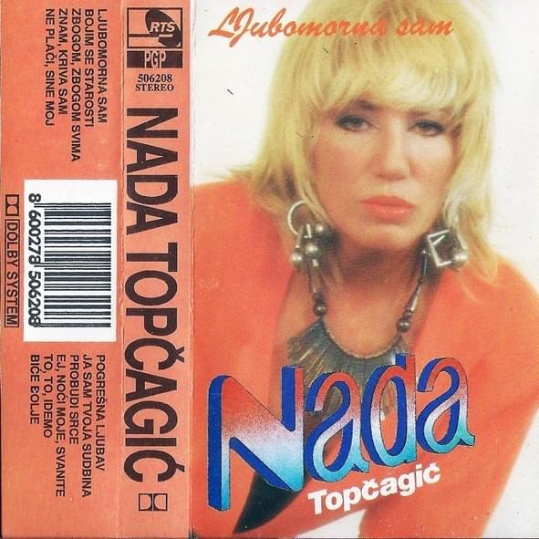 Album cover art for "Ljubomorna sam" by Nada Topčagić