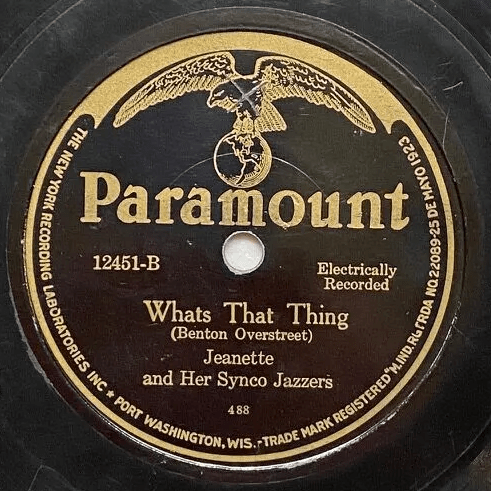 Whats That Thing by Jeanette’s Synco Jazzers