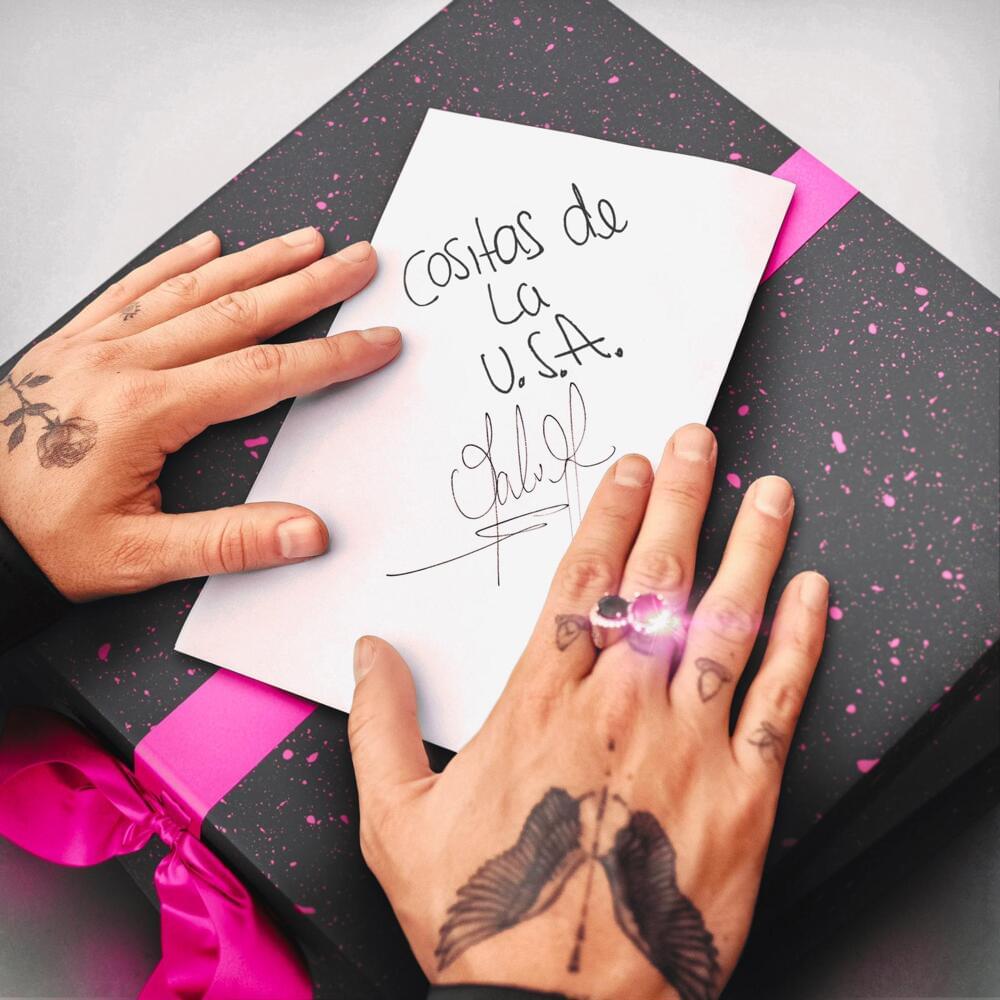 Album cover art for "Cositas de la USA" by Maluma