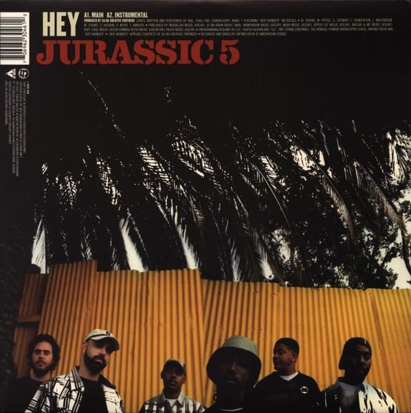 Album cover art for "Hey" by Jurassic 5 & Om’Mas Keith