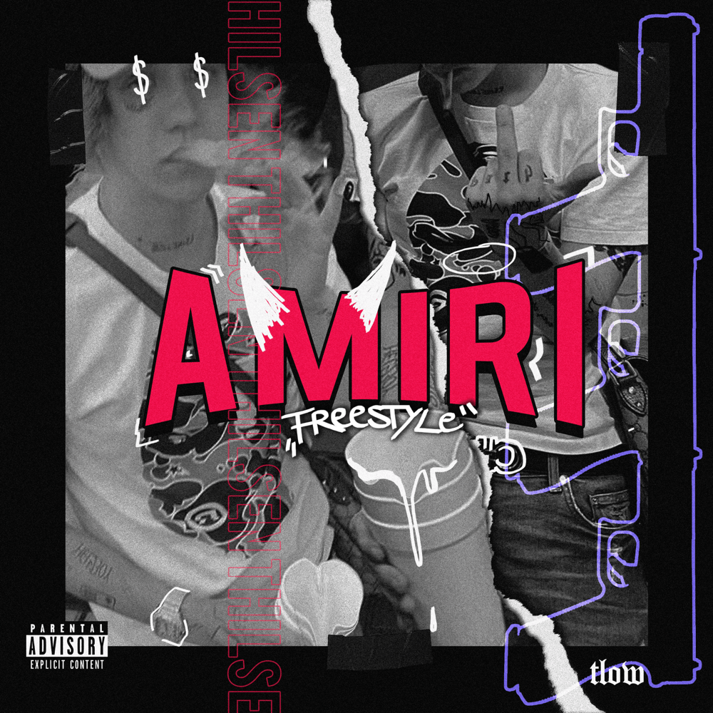 Album cover art for "AMIRI FREESTYLE" by t-low