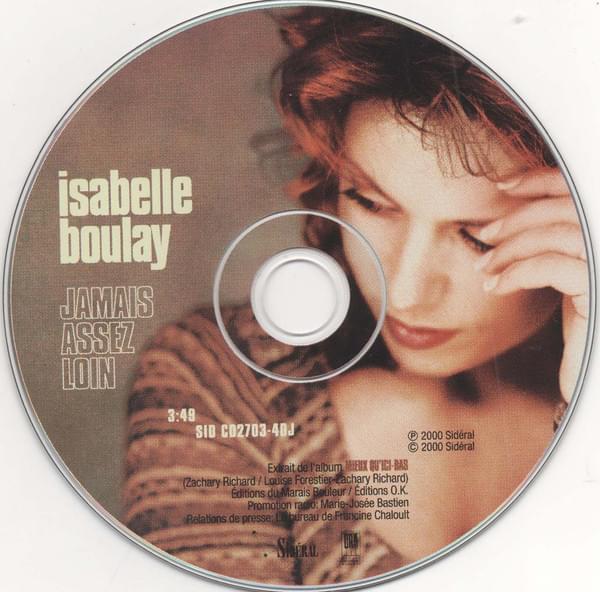 Album cover art for "Jamais assez loin" by Isabelle Boulay
