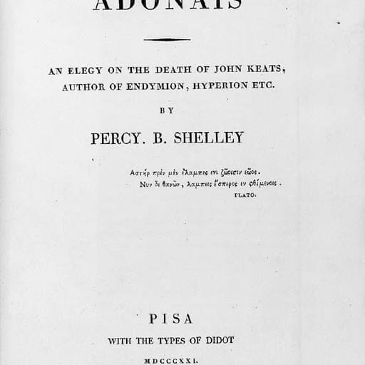 Cover image for Adonais