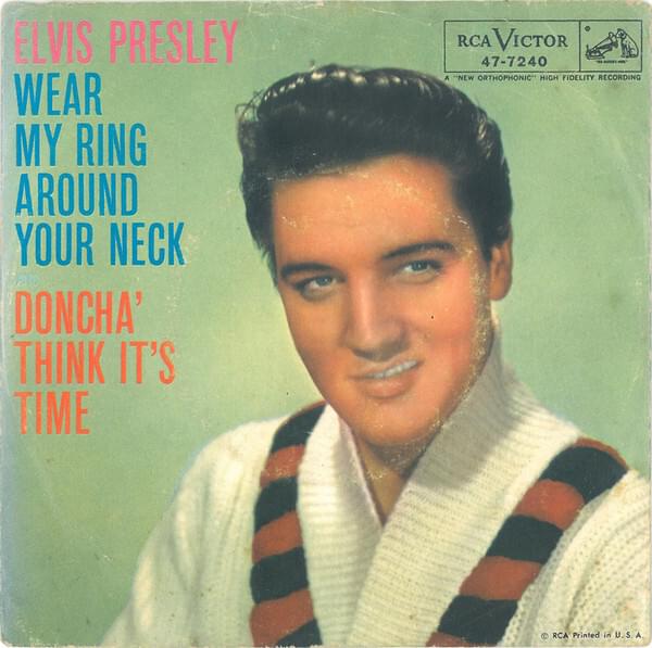 Album cover art for "Doncha’ Think It’s Time" by Elvis Presley