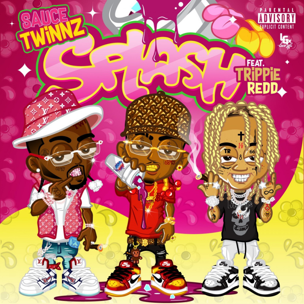 Album cover art for "Splash" by Sauce Walka & Trippie Redd