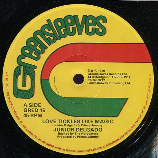 Album cover art for "Love Tickles Like Magic" by Junior Delgado