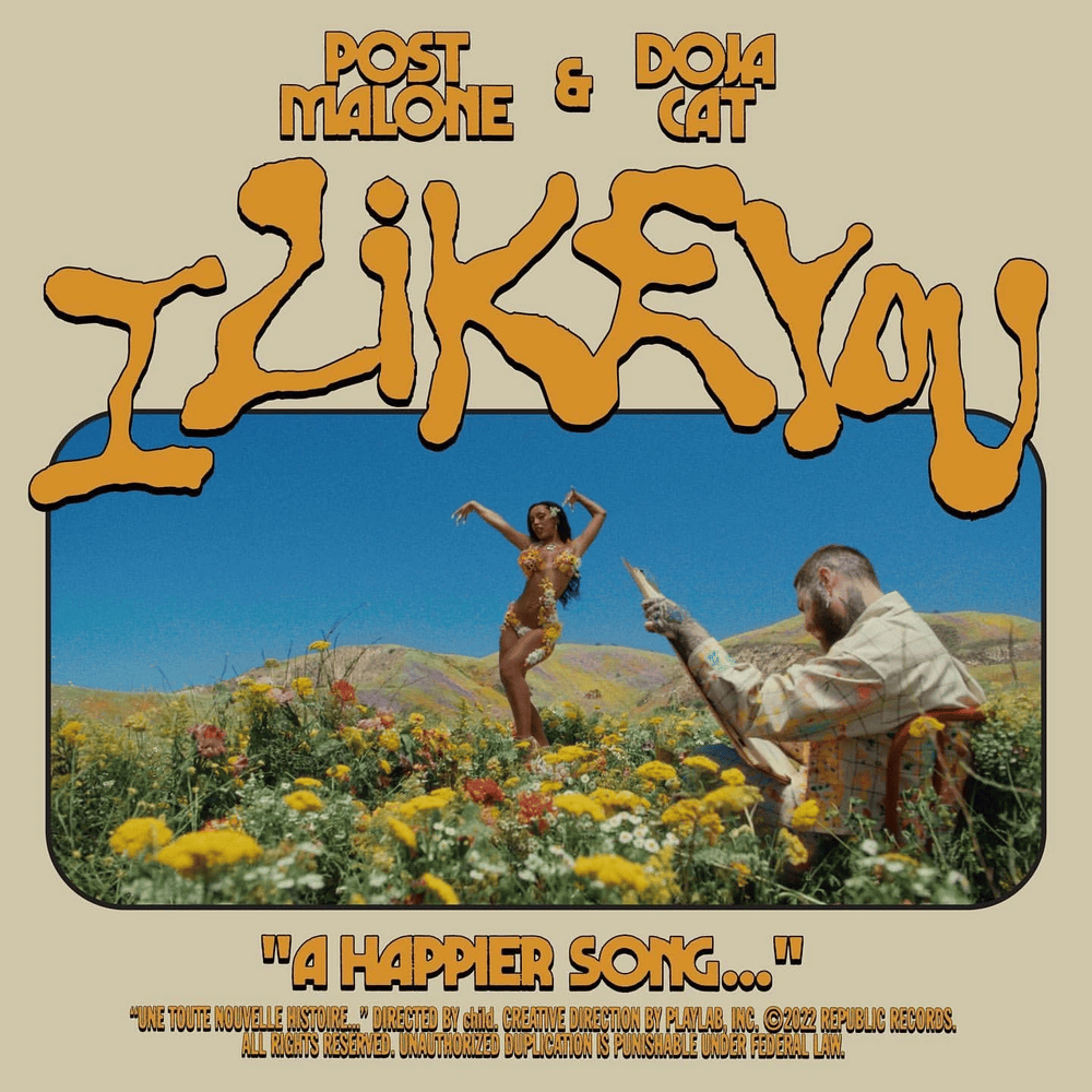 Album cover art for "I Like You (A Happier Song)" by Post Malone & Doja Cat