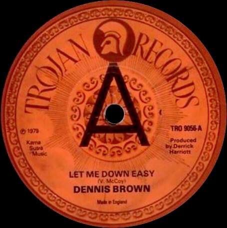 Album cover art for "Let Me Down Easy" by Dennis Brown