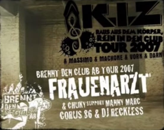 Album cover art for "Wir sind auf Tour" by K.I.Z