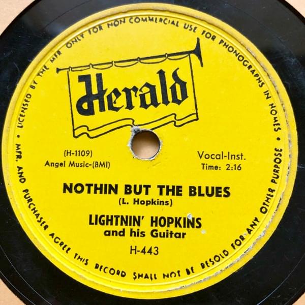 Album cover art for "Nothin’ But The Blues" by Lightnin’ Hopkins