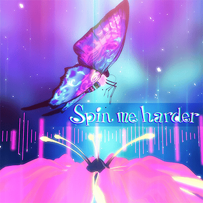 Album cover art for "Spin me harder" by D.watt & Asana (JPN)