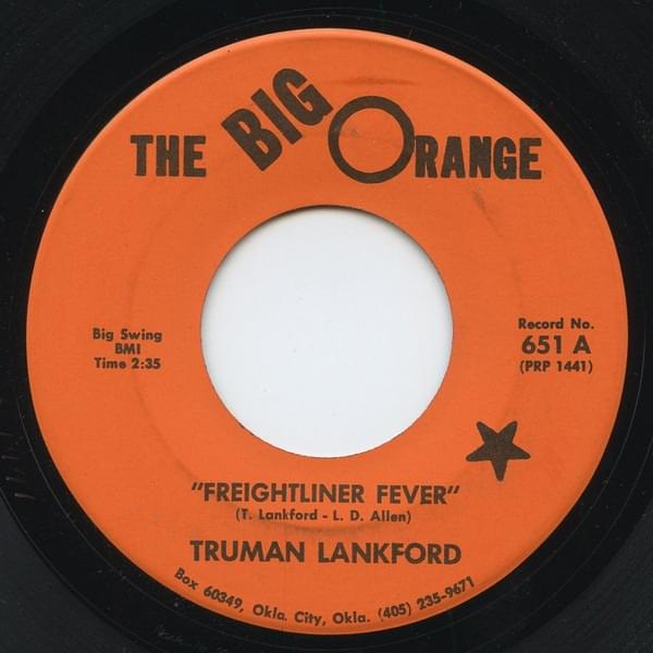 Album cover art for "Freight Liner Fever" by Truman Lankford