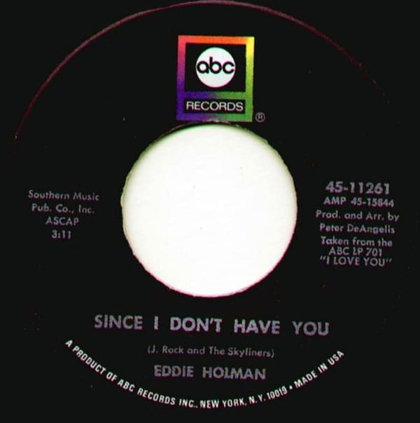 Album cover art for "Since I Don’t Have You" by Eddie Holman