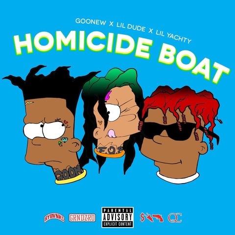 Album cover art for "Homicide Boat" by Lil Dude & Lil Yachty