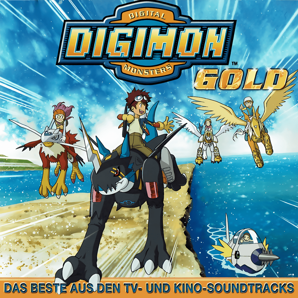 Album cover art for "Unsere Digiwelt (Digimon 02)" by Anime Allstars & Frank Schindel & Tina Frank