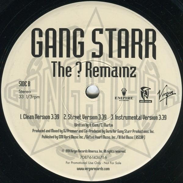 Album cover art for "The ? Remainz" by Gang Starr