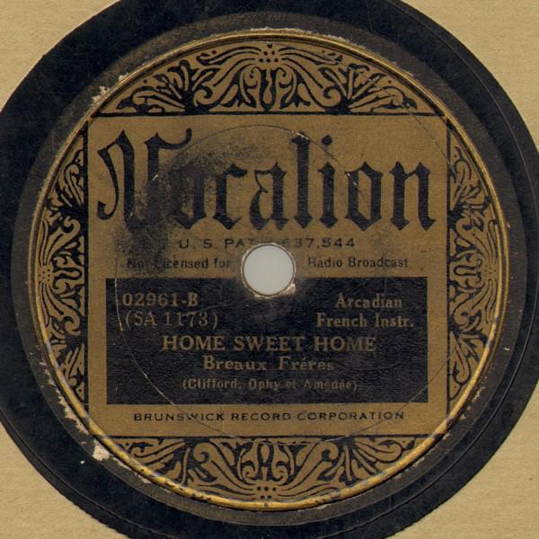 Album cover art for "Home Sweet Home" by Breaux Frères