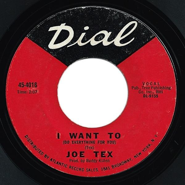Album cover art for "I Want To (Do Everything For You)" by Joe Tex