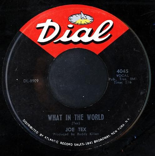 Album cover art for "What In The World" by Joe Tex