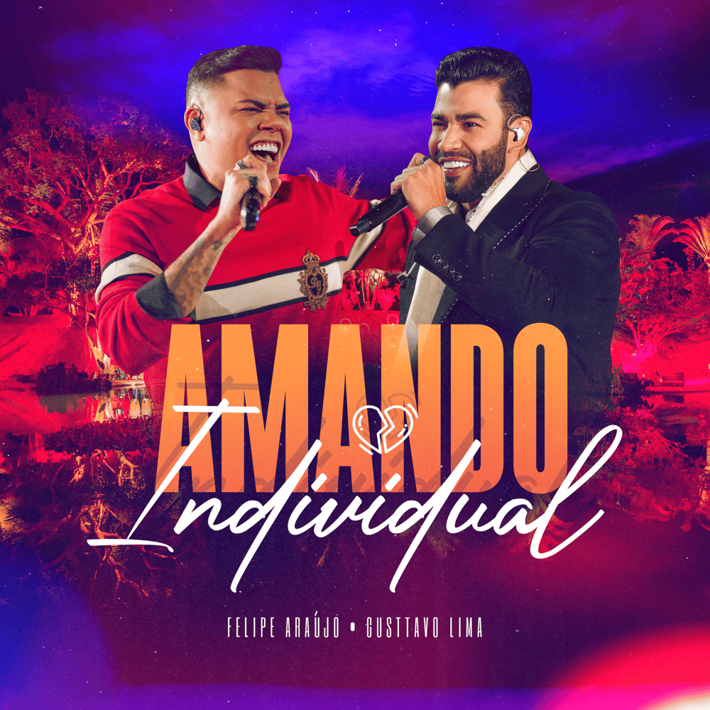 Album cover art for "Amando Individual" by Felipe Araújo