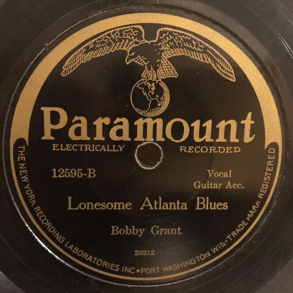 Album cover art for "Lonesome Atlanta Blues" by Bobby Grant