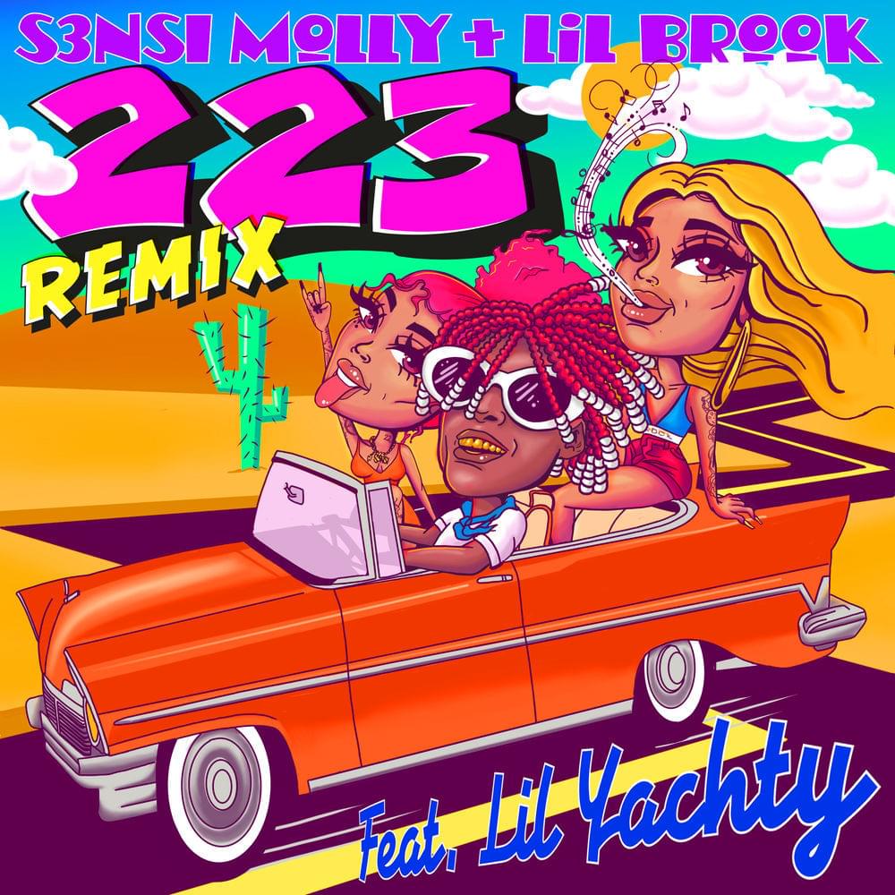 Album cover art for "223 (Remix)" by S3nsi Molly & Lil Yachty