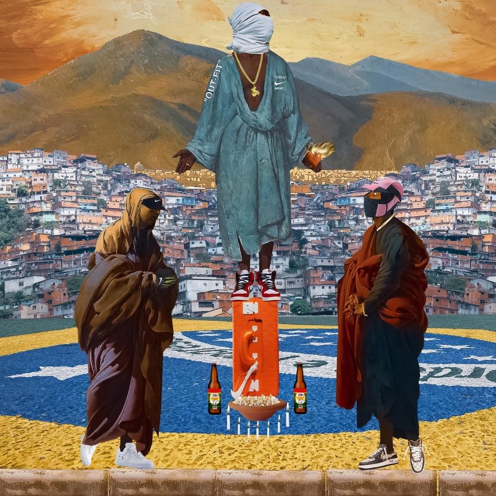 Album cover art for "POVO DE FÉ." by Marcelo D2 & Nega Duda