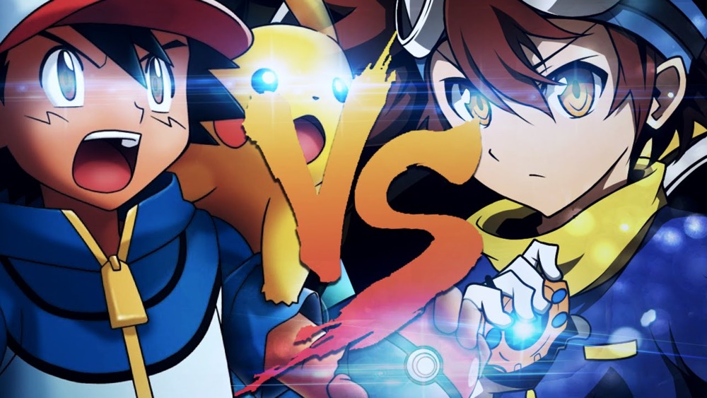 Album cover art for "Pokémon VS. Digimon" by 7 Minutoz & Scoppey