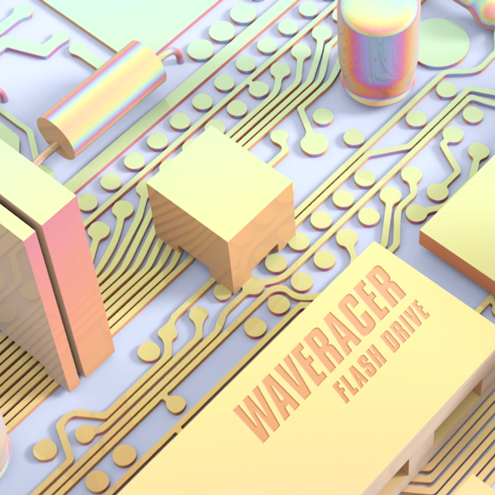 Album cover art for "Flash Drive" by Wave Racer & B▲BY (Pop)