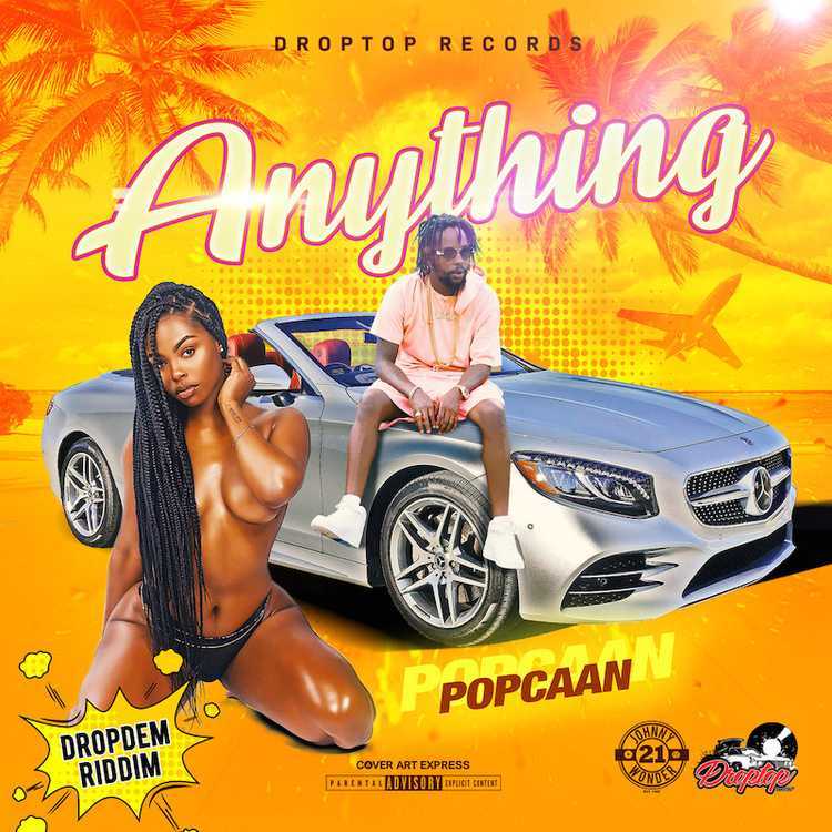 Album cover art for "Anything" by Popcaan