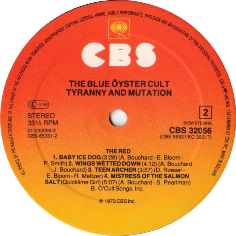 Album cover art for "Baby Ice Dog" by Blue Öyster Cult