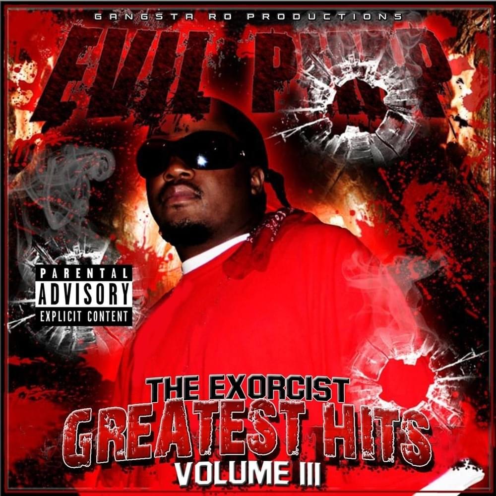 Album cover art for "Bustin at Em" by Evil Pimp