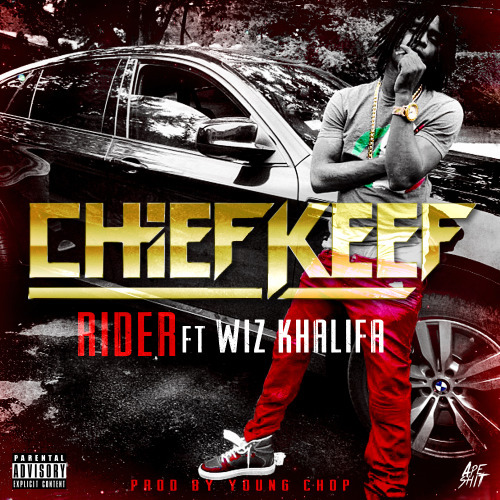 Album cover art for "Rider" by Chief Keef & Wiz Khalifa