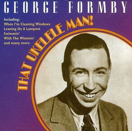 Album cover art for "Leaning on a Lamp-Post" by George Formby