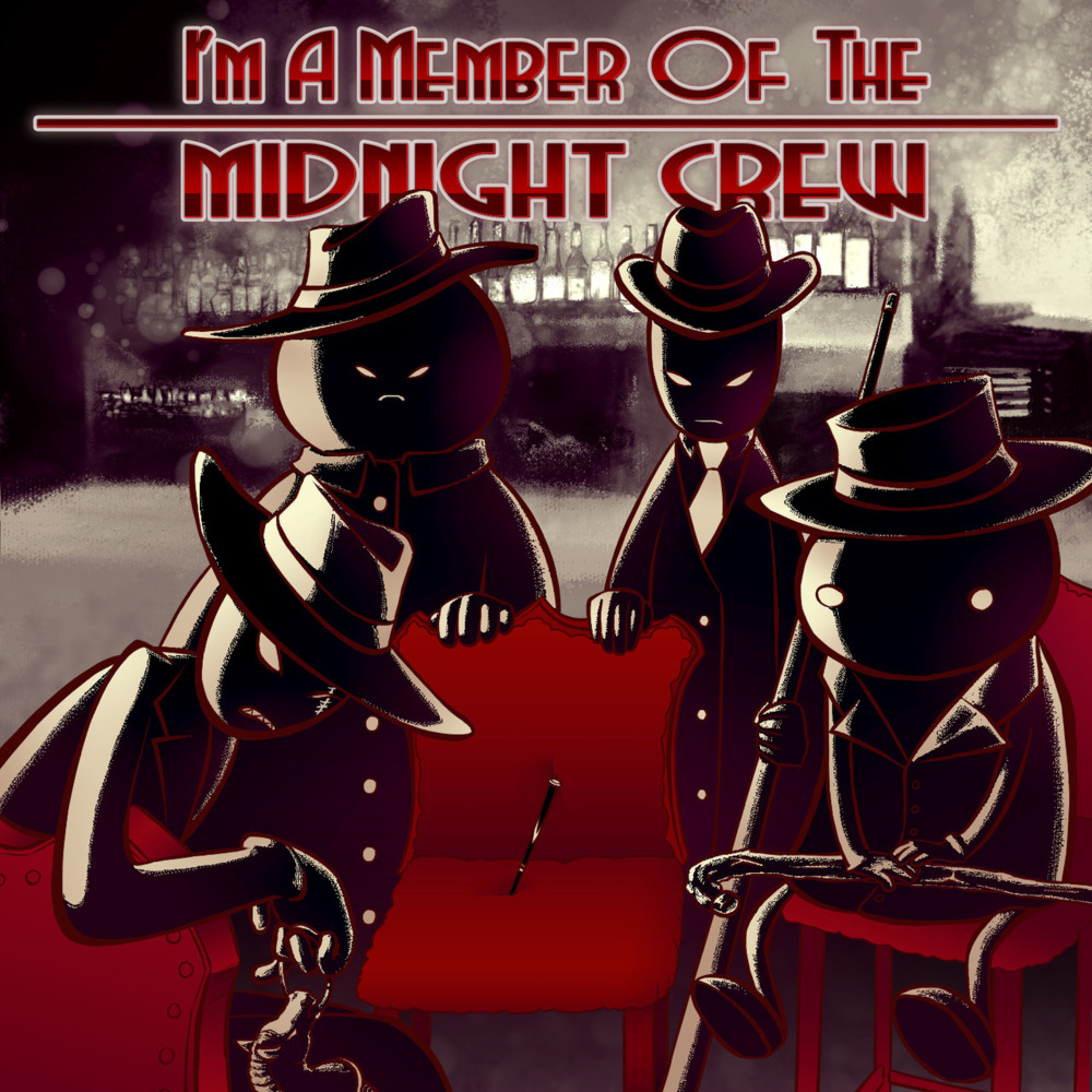 Album cover art for "I’m a Member of the Midnight Crew (Post-Punk Version)" by Michael Guy Bowman