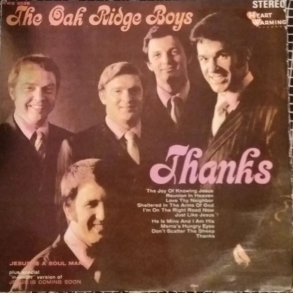 Album cover art for "Sheltered In The Arms Of God" by The Oak Ridge Boys