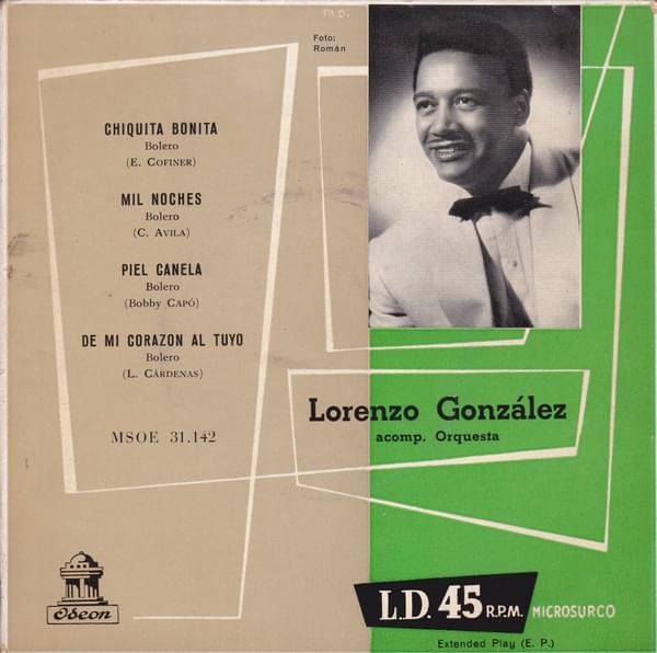 Album cover art for "Piel canela" by Lorenzo González